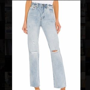 Pistola Cassie Super High Rise Straight, Size: 29, Light Wash